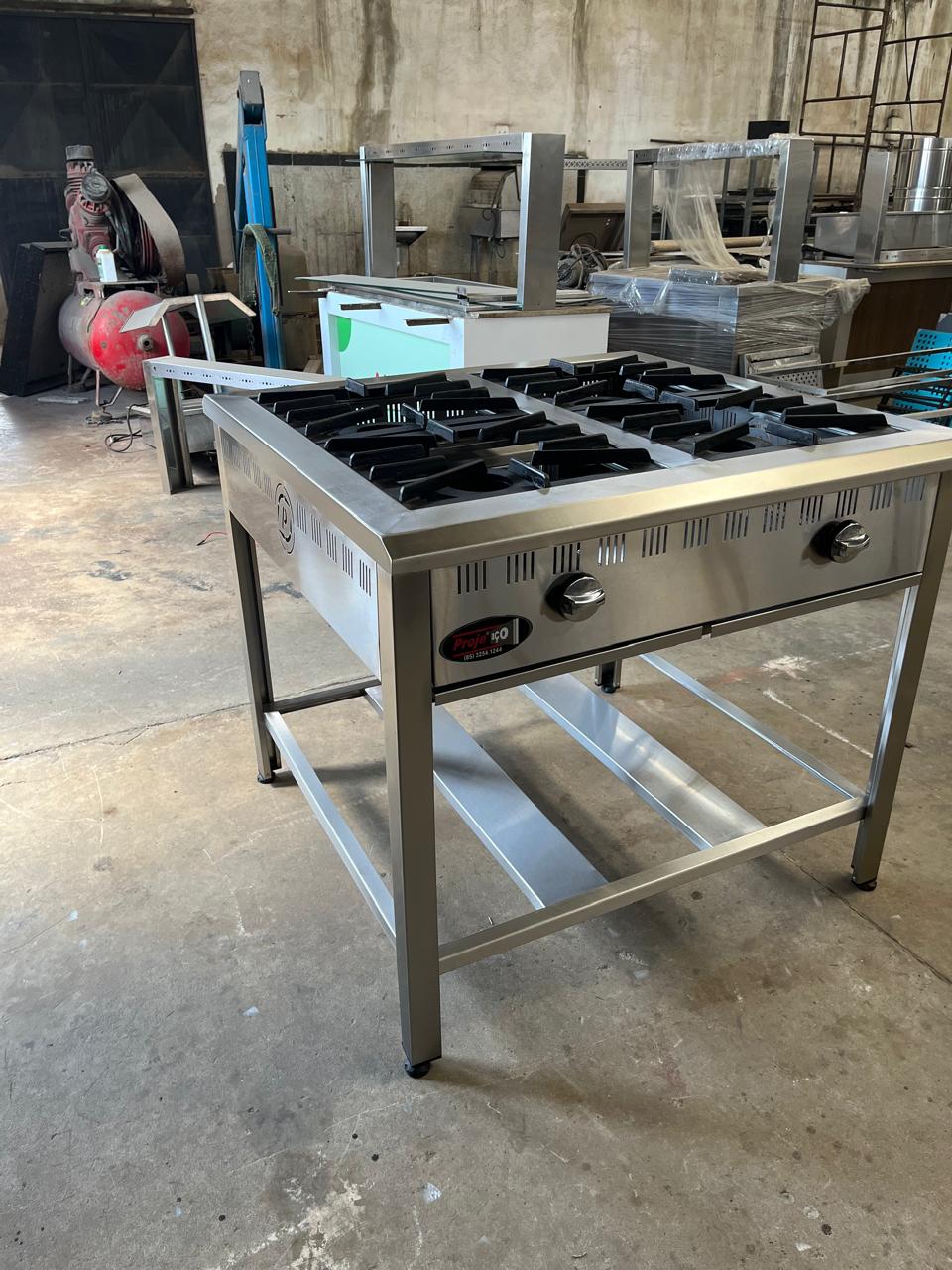 FOGAO INOX 04 BOCAS .